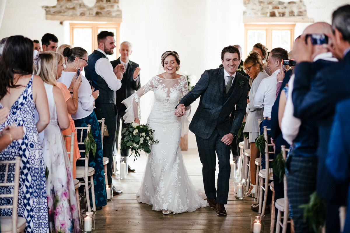 September Sunsets and Sparklers at dusk for this beautiful Wedding In the Cornish Countryside!