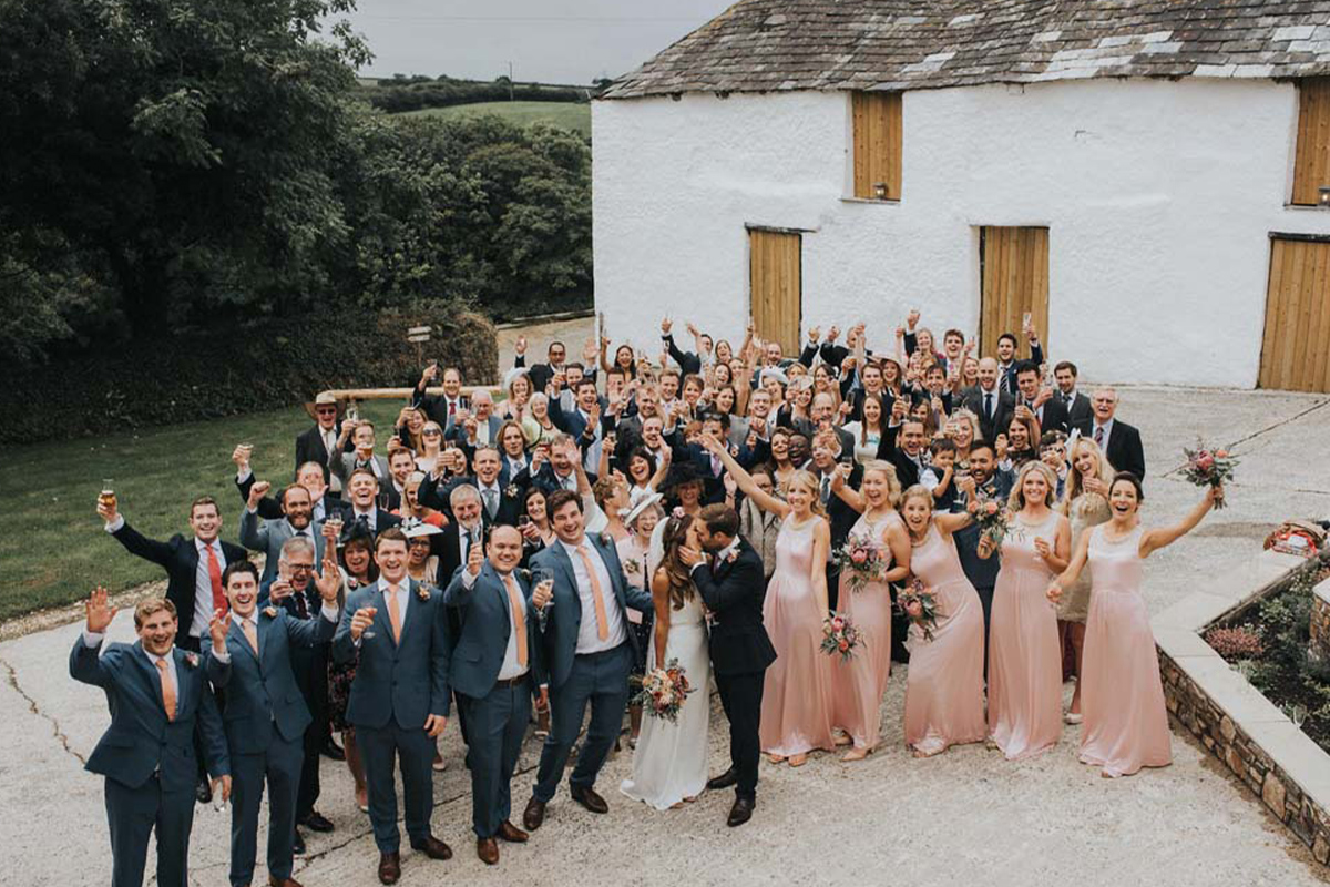 Beautiful September Wedding with a Sunset Tractor ride in Cornwall